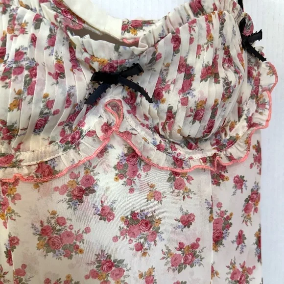 NEW! NWT! For Love & Lemons Edith Floral Rose Dress - Picture 3 of 8